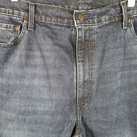 Levi's 550 Jeans Mens 42x32 Blue Denim Relaxed Fit Comfort Dark Wash Stretch A24 - Picture 3 of 11